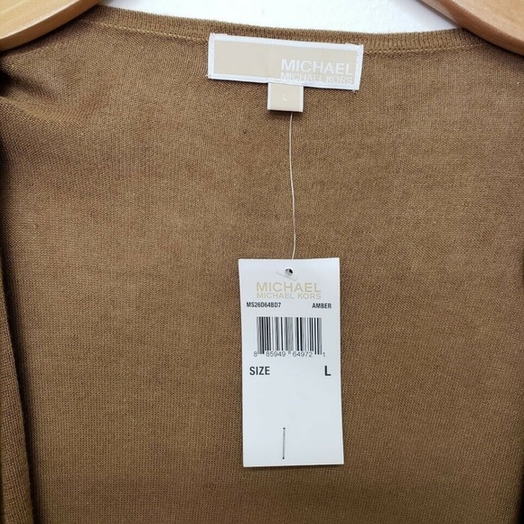 Michael Kors Brown Front Pockets Cardigan - XL - Picture 3 of 3